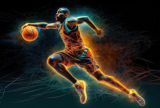 Playing Basketball Sports Player Design: Create Your Unique Style